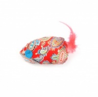 Feather Fish Catnip Cat - Red